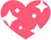 A heart with stars